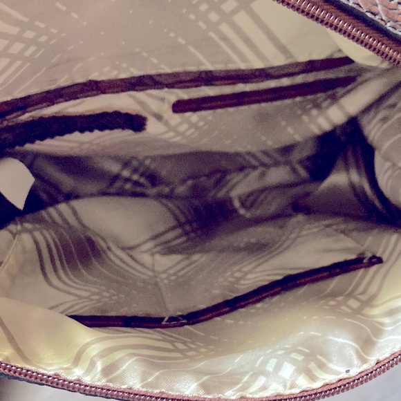 London Fog Croc embossed Faux Leather Satchel New - Picture 5 of 9